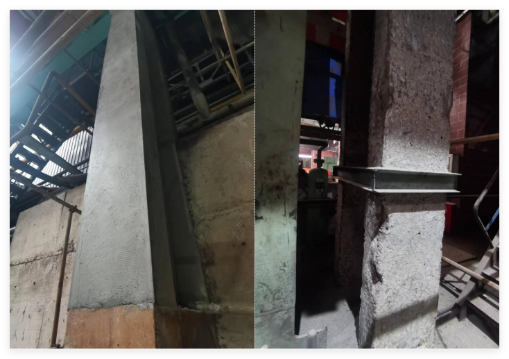 石橫特鋼型材加熱爐西跨廠房隱患治理項(xiàng)目混凝土柱 加固項(xiàng)目